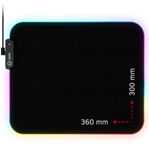 Подложка за мишка LORGAR Steller 913 (LRG-GMP913), RGB backlight, USB connection, 360x300x3mm