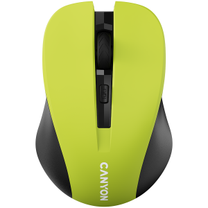 Безжична мишка CANYON MW-1 (CNE-CMSW1Y), Wireless 2.4GHz, 1200 DPI, Yellow