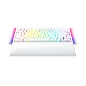 Геймърска клавиатура RAZER BlackWidow V4 75% - US - White (RZ03-05001700-R3M1), Mechanical Switches (Tactile), Razer Chroma RGB, Compact 75% Layout with Aluminum Case, USB, White