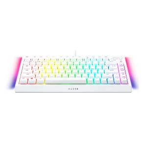 Геймърска клавиатура RAZER BlackWidow V4 75% - US - White (RZ03-05001700-R3M1), Mechanical Switches (Tactile), Razer Chroma RGB, Compact 75% Layout with Aluminum Case, USB, White