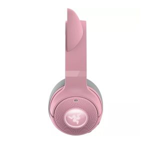 Безжични геймъски слушалки RAZER Kraken Kitty V2 BT (RZ04-04860100-R3M1), Wireless Bluetooth RGB, Razer™ TriForce 40 mm, Kitty Ears, Pink