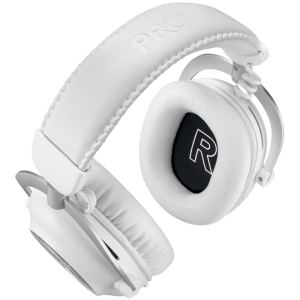 Безжични геймърски слушалки LOGITECH PRO X 2 LIGHTSPEED (981-001269), Bluetooth/Wireless 2.4GHz/3.5мм, Graphene 50 мм, Blue VO!CE, USB, White