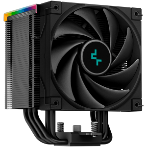 Охладител за процесор DeepCool AK500 Digital, CPU Air Cooler, 1x120mm FK120 PWM FDB Fan, Digital Display, ARGB, TDP 240W, 5 Heatpipes, Black, Intel LGA2066/2011-v3/2011/1700/1200/115x, AMD AM5/AM4, 127×117×160 mm(L×W×H), 3 Year Warranty