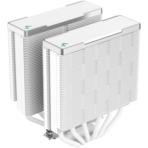 Охладител за процесор DeepCool AK620 WH, CPU Air Cooler, 2x120mm PWM FDB Fan, TDP 260W, 6 Heatpipes, White, Intel LGA2066/2011-v3/2011/1700/1200/115x, AMD AM5/AM4, 129×138×160 mm(L×W×H), 3 Year Warranty