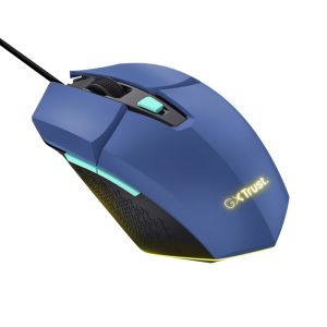 Геймърска мишка TRUST GXT 109 FELOX , Wire, Illuminated , 6400 DPI, USB, Blue