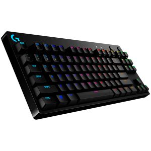 Безжична геймърска клавиатура LOGITECH PRO X TKL Lightspeed (920-012136), Tactile, LIGHTSYNC RGB lighting, USB LIGHTSPEED adapter, US, Black