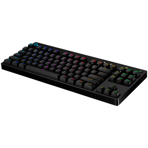 Безжична геймърска клавиатура LOGITECH PRO X TKL Lightspeed (920-012136), Tactile, LIGHTSYNC RGB lighting, USB LIGHTSPEED adapter, US, Black