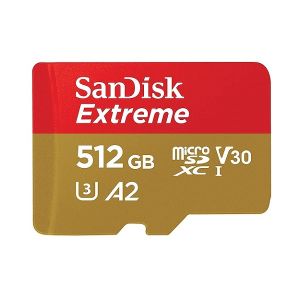 MicroSD памет 512GB SANDISK Extreme microSDXC A2 Class10 V30 UHS-I U3 + SD Адаптер