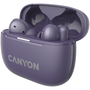 Безжични слушалки CANYON OnGo 10 ANC TWS-10 (CNS-TWS10PL), Bluetooth 5.3, Purple