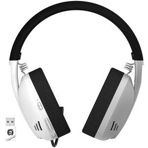 Безжични геймърски слушалки CANYON Ego GH-13 (CND-SGHS13W), Bluetooth/Wireless, Virtual 7.1, USB-C, White