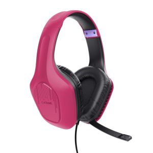 Геймърски слушалки TRUST GXT 415P ZIROX, Headset PC, 3.5мм, Pink
