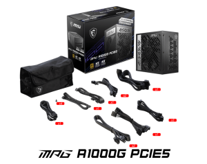 Захранване MSI MPG A1000G PCIE5, 1000W, 80 PLUS Gold , Fully modular