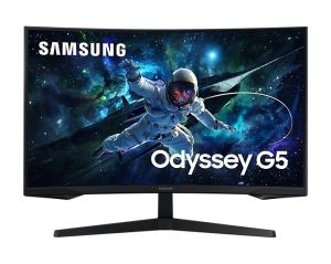 Монитор SAMSUNG Odyssey G5 27CG552 (LS27CG552EUXEN), 27" VA Curved 1000R, QHD (2560x1440) 165Hz, 16:9, 1ms, 300 cd/m2, 2500:1, AMD FreeSync, DP, HDMI, Black