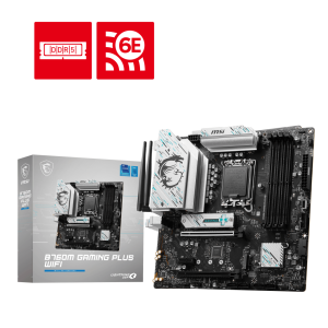 Дънна платка MSI B760M GAMING PLUS WIFI (Intel 1700, 4xDDR5, 2xM.2, Wi-Fi 6E, 2.5G LAN, 2xHDMI, 2xDisplayPort) Micro ATX