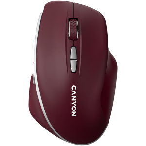 Безжична мишка CANYON MW-21 (CNS-CMSW21BR), Wireless 2.4 GHz , 1600DPI, USB, Burgundy Red