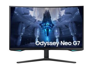 Монитор SAMSUNG Odyssey Neo G7 LS32BG750NP (LS32BG750NPXEN), 32" VA Curved 1000R, 4K UHD (3840x2160) 165Hz, 16:9, 1ms, 350 cd/m2, 1M:1, AMD FreeSync Premium Pro, Quantum Mini-LED, DP, 2xHDMI, USB Hub, Black