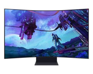 Монитор SAMSUNG Odyssey Ark 2nd Gen. 55CG970 (LS55CG970NUXDU), 55" VA Curved 1000R, 4K UHD (3840x2160) 165Hz, 16:9, 1ms, 600 cd/m2, 1M:1, Smart, TizenOS, AMD FreeSync Premium Pro, Speaker 60W, WiFi5, BT, RJ-45, 3xHDMI, DP, Titanium Black