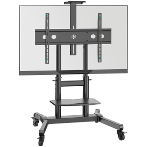 Стойка ONKRON TS1891-B Mobile TV Stand Rolling TV Cart for 50"-90" Screens up to 90 kg, Black