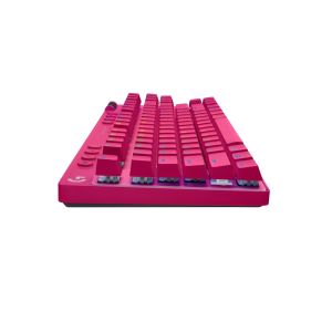 Безжична геймърска клавиатура LOGITECH PRO X TKL Lightspeed (920-012159), Tactile, LIGHTSYNC RGB lighting, USB LIGHTSPEED adapter, US, Pink
