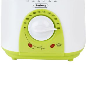 Фритюрник мини ROSBERG R51980B, 1 литър, 950W, 80-190 C, Бял/зелен
