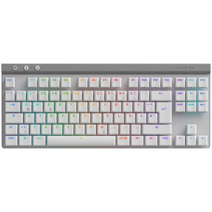 Безжична геймърска клавиатура LOGITECH G515 LIGHTSPEED TKL (920-012539), Bluetooth/LIGHTSPEED Wireless, Tactile Switch, LIGHTSYNC RGB, US. White
