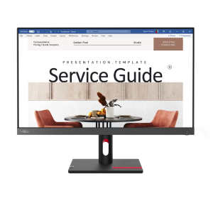 Монитор LENOVO ThinkVision S24i-30 (63DEKAT3EU), 23.8" IPS, FullHD (1920x1080) 100Hz, 16:9, 4ms, 250 cd/m², 1300:1, HDMI, VGA, Raven Black / Storm Grey
