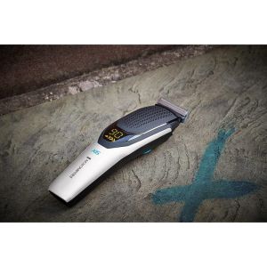 Машинка за подстригване REMINGTON Power X6 HC6000, 0.5-35 mm, Автономия 90 мин, Стоманени ножове, LED дисплей, Сив/син
