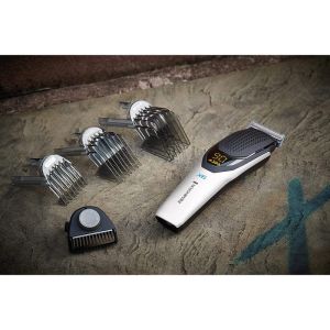 Машинка за подстригване REMINGTON Power X6 HC6000, 0.5-35 mm, Автономия 90 мин, Стоманени ножове, LED дисплей, Сив/син