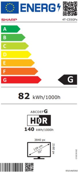 Телевизор 55" SHARP 55GP6260E, 4K Ultra HD QLED, Smart TV, Google TV, 50Hz, WiFi, Black/Silver 