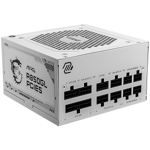 Захранване MSI MAG A850GL PCIE5 WHITE, 850W, 80 Plus Gold, Full Modular