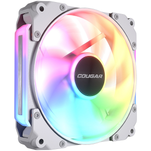 Охладител за кутия COUGAR Apolar 120 ARGB White, Fan Speed 600-2200 RPM±200RPM, Air Flow 75.38 CFM ± 10%, Air Pressure 2.59 mm H2O±10%, HDB Hydro Dynamic Bearing, 490 mm (Fan) / 470 mm (ARGB)