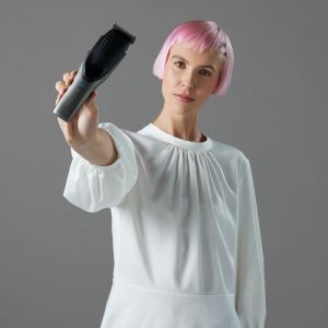 Машинка за подстригване REMINGTON Power X6 HC6000, 0.5-35 mm, Автономия 90 мин, Стоманени ножове, LED дисплей, Сив/син