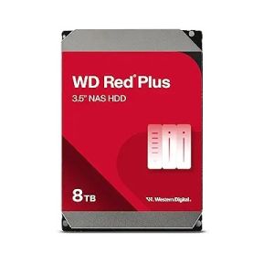 HDD 8TB WD Red Plus (WD80EFPX), 3.5", SATA 6Gb/s, 5640rpm, 256MB cache, for NAS