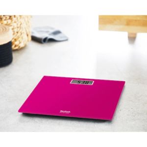 Везна TEFAL PP1403V0, Premiss Pink, glass platform (30x30x2cm), 150kg /100 g, display (65x28mm), 1 battery CR 2032