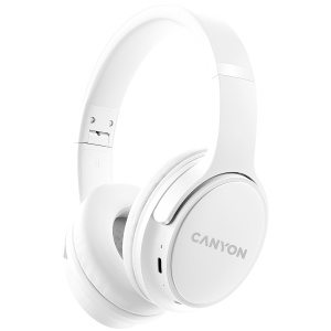 Безжични слушалки CANYON OnRiff 4 (CNS-CBTHS4W), Bluetooth, 40 мм, White