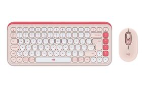 Безжичен комплект LOGITECH POP Icon Combo (920-013142), Bluetooth, US, Rose & Off White