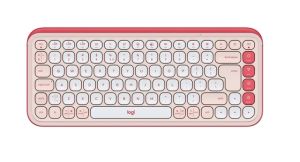 Безжична клавиатура LOGITECH POP Icon Keys (920-013073), Bluetooth, US, Rose & Off White