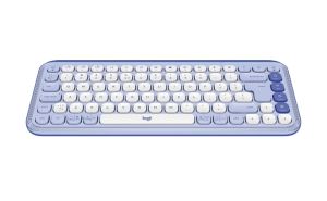 Безжична клавиатура LOGITECH POP Icon Keys (920-013074), Bluetooth, US, Lilac & Off White