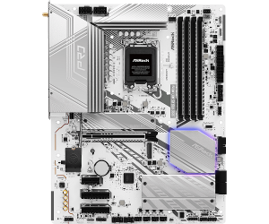 Дънна платка ASROCK Z890 Pro RS WiFi White (Intel 1851, 4xDDR5, 1xBlazing M.2, 3xHyper M.2, 2.5 Gigabit LAN, Wi-Fi 6E, HDMI, DP, 2x Thunderbolt 4) ATX