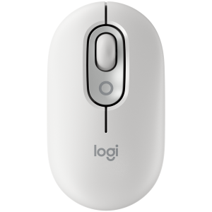 Безжична мишка LOGITECH POP Mouse with emoji (910-007411), Bluetooth, 4000 DPI, Off-white