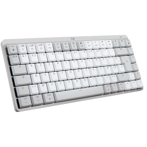 Безжична клавиатура LOGITECH MX Mechanical Mini for Mac (920-010799), Bluetooth, Mechanical Tactile Quiet,  Rechargeable Li-Po 1500 mAh, US Qwerty, Pale Grey