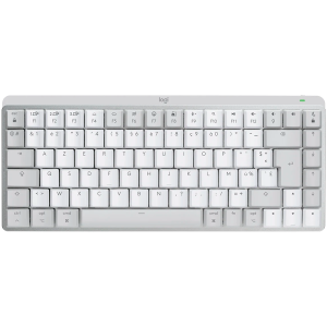 Безжична клавиатура LOGITECH MX Mechanical Mini for Mac (920-010799), Bluetooth, Mechanical Tactile Quiet,  Rechargeable Li-Po 1500 mAh, US Qwerty, Pale Grey