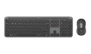 Безжичен комплект Клавиатура + Мишка LOGITECH Signature Slim Combo MK950 (920-012490), Bluetooth/Wireless, US, Graphite
