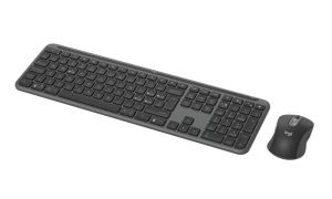 Безжичен комплект Клавиатура + Мишка LOGITECH Signature Slim Combo MK950 (920-012490), Bluetooth/Wireless, US, Graphite