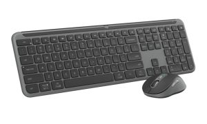Безжичен комплект Клавиатура + Мишка LOGITECH Signature Slim Combo MK950 (920-012490), Bluetooth/Wireless, US, Graphite