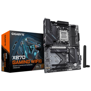 Дънна платка GIGABYTE X870 GAMING WIFI6 (AMD AM5, 4 x DDR5, 3 x M.2, 2.5GbE LAN, Wi-Fi 6, HDMI, 2 x USB Type-C) ATX
