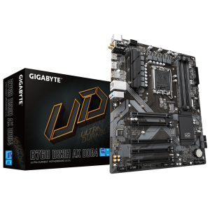 Дънна платка GIGABYTE B760 DS3H AX DDR4 (Intel 1700, 4 x DDR4, 1 x M.2, Wi-Fi 6E, HDMI, DP) ATX  