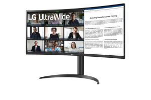 Монитор LG 34WR55QK-B UltraWide, 34" VA Curved 1800R, WQHD (3440x1440) 100Hz, 21:9, 5ms, 3000:1, 300 cd/m2, Dynamic Action Sync, 2xHDMI, DisplayPort, USB type-C, 2xUSB 3.0, Black