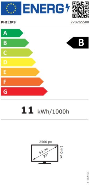 Монитор PHILIPS 27B2G5500/00 5000 Series, 27" IPS, QHD (2560x1440) 100Hz, 16:9, 4ms, 300cd/m2, 1500:1, Adaptive Sync, Speaker 2x3W, 2xHDMI, DP, USB hub, Dark Grey