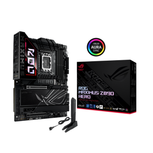 Дънна платка ASUS ROG MAXIMUS Z890 HERO (Intel 1851, 4xDDR5, 6xM.2, 1x2.5Gb LAN, 1x5Gb LAN, Wi-Fi 7, HDMI, 2xUSB Type-C) ATX